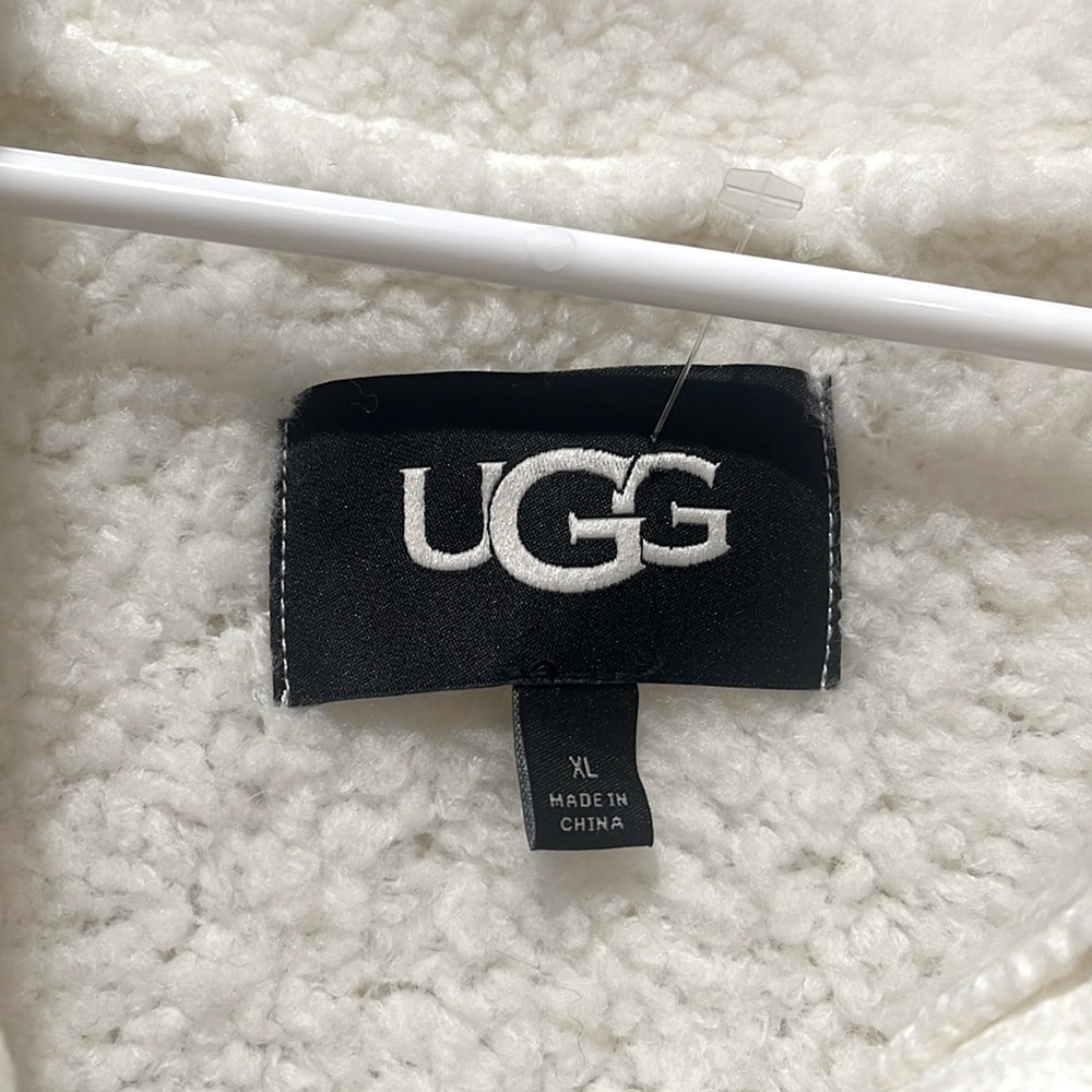 Ugg Alaura Cloudfluff Button-Down Cardigan White.… - image 3